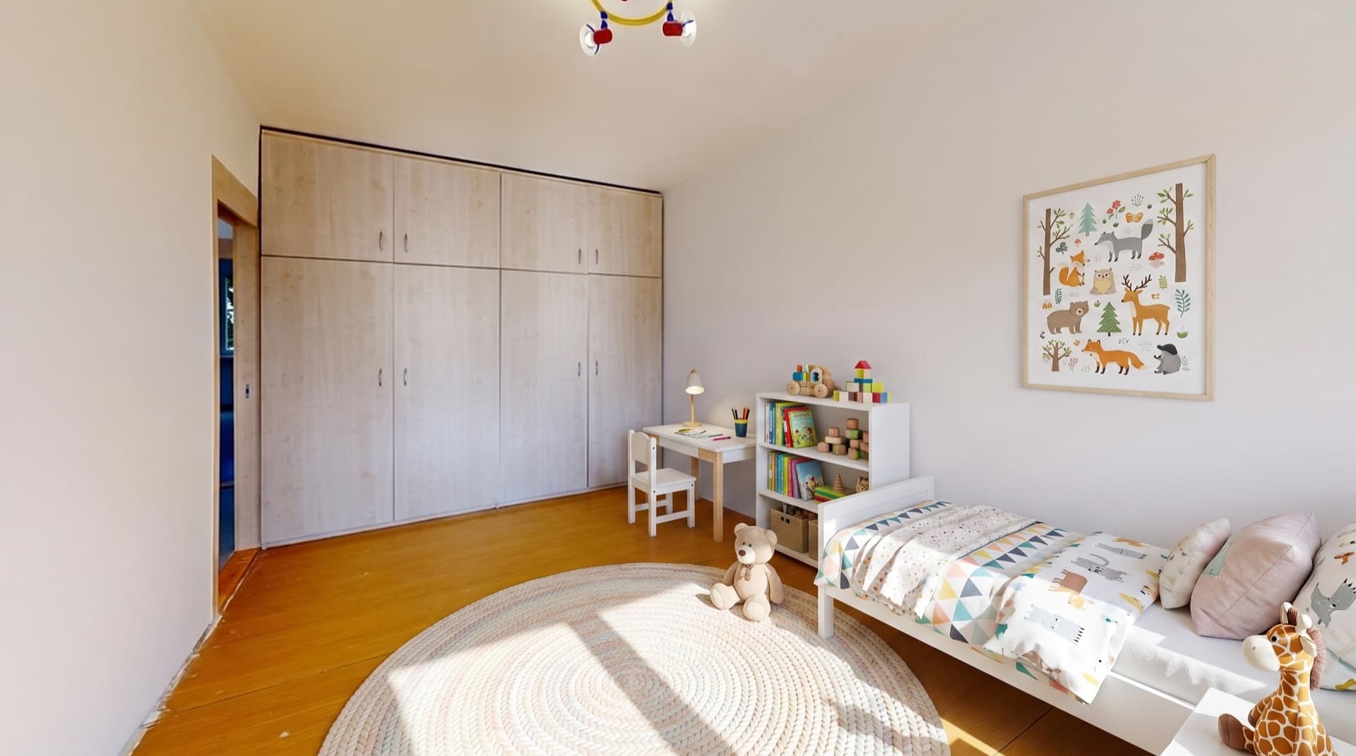 Dětský pokoj · 10,5 m² — vizualizace zařízení