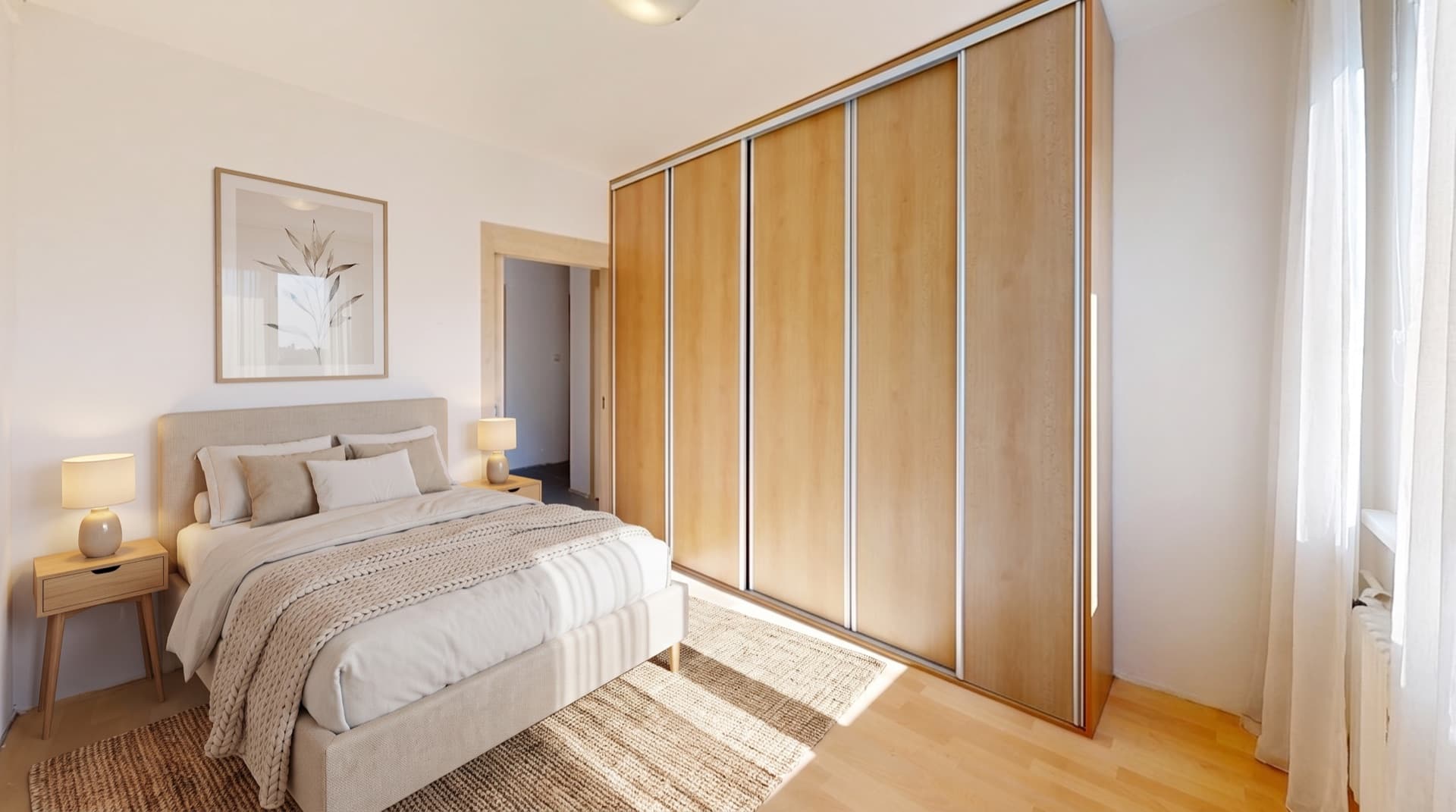 Ložnice · 13,2 m² — vizualizace zařízení